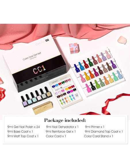 Set de Esmalte de Uñas CANNI CC1 30 Pcs 9ML Sin Hema