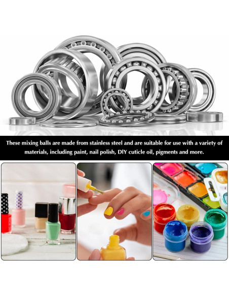 150 Bolas de Mezcla de Acero Inoxidable 4mm para Pintura