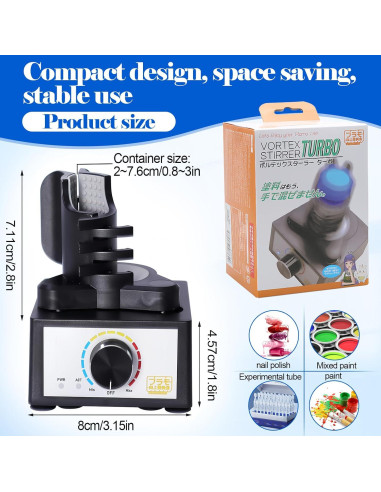 Mezclador de Pintura Eléctrico BINGOX Vortex 300-2400RPM USB-C