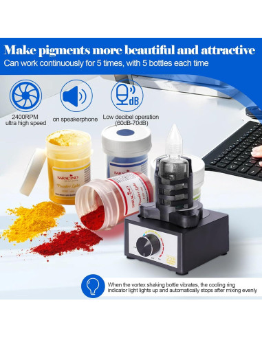 Mezclador de Pintura Eléctrico BINGOX Vortex 300-2400RPM USB-C