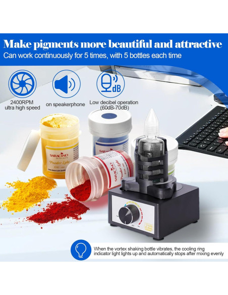 Mezclador de Pintura Eléctrico BINGOX Vortex 300-2400RPM USB-C