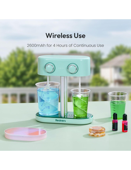 Mezclador de Resina Eléctrico Resiners R-072E 1.65kg Verde Menta