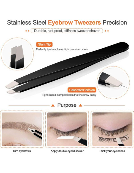 Kit de Cuchillas para Cejas 14 en 1 Spaidoon - Afeitadoras y Pinzas