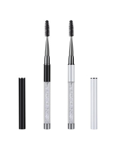 Cepillo de Pestañas Reutilizable BTYMS 2 Piezas con Tapa