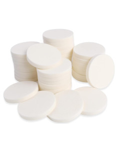 50 Esponjas Redondas Blancas Sliverdew para Maquillaje 55mm