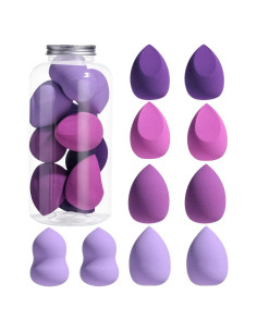 Esponjas de Maquillaje BS-MALL 10 Pcs Multicolores para Líquido y Polvo