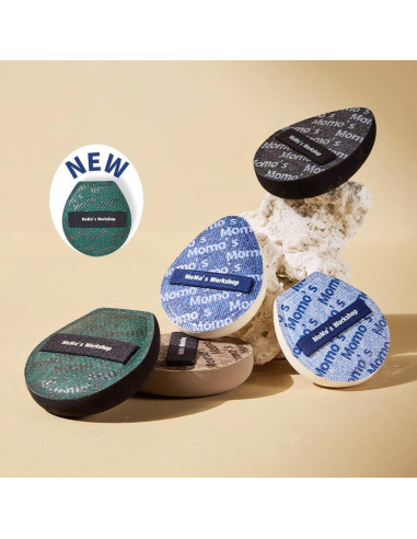 Esponja de Maquillaje Momo's Workshop Puff Reutilizable Azul 6x6.5cm