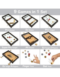 Juegos de Mesa Múltiples de Madera I'M Shooz n Tozz 9 Juegos 2