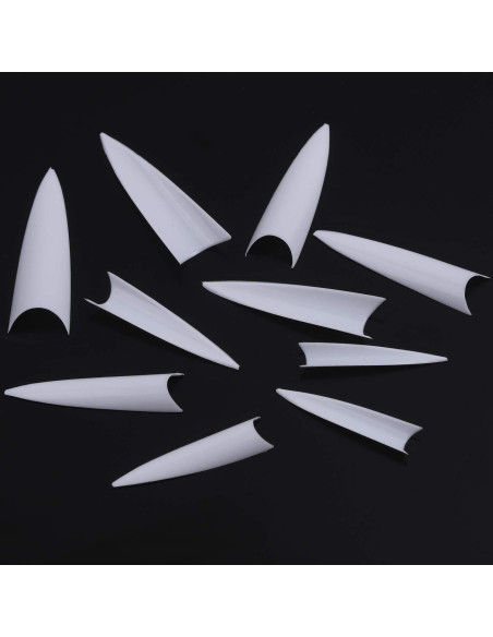 600 Puntas de Uñas Stiletto Naturales BTYMS - Cubierta Parcial 600 Puntas de Uñas Stiletto Naturales BTYMS - Cubierta Parcial