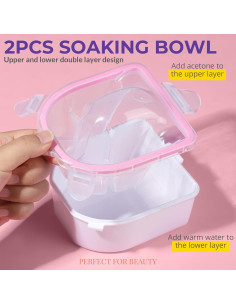 Kit de Manicura Teenitor 10 Piezas con Cuencos Remojo 2