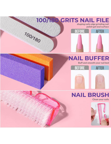 Kit de Manicura Teenitor 10 Piezas con Cuencos Remojo