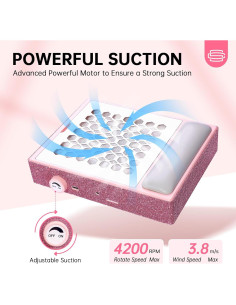 Colector de Polvo de Uñas CHRISTINE SHELLY 650PA Recargable 2