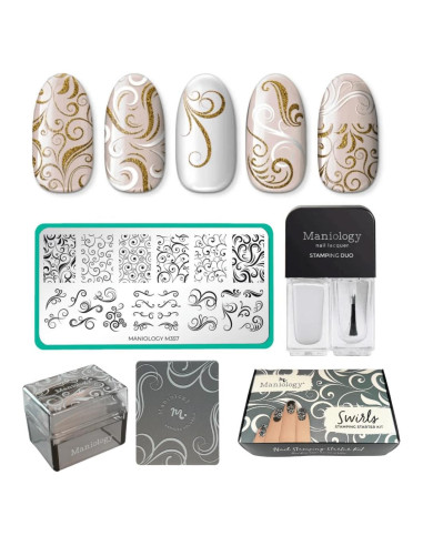 Kit de Estampado de Uñas Maniology Swirls - 149g