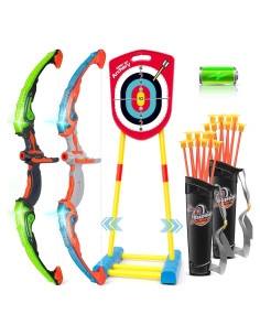 Set de Tiro con Arco KIDDITOY 2 Arcos 20 Flechas LED