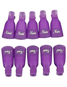 10 Capuchones Reutilizables DNHCLL para Remover Esmalte UV 2