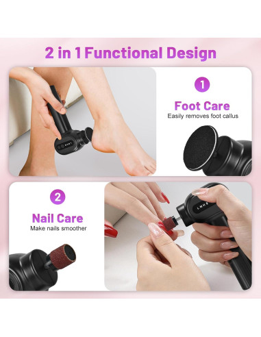 Removedor de Callos Eléctrico Recargable FVNANL 2 en 1