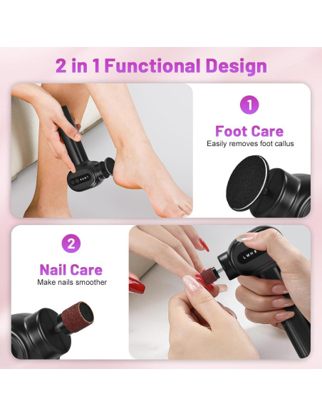 Removedor de Callos Eléctrico Recargable FVNANL 2 en 1