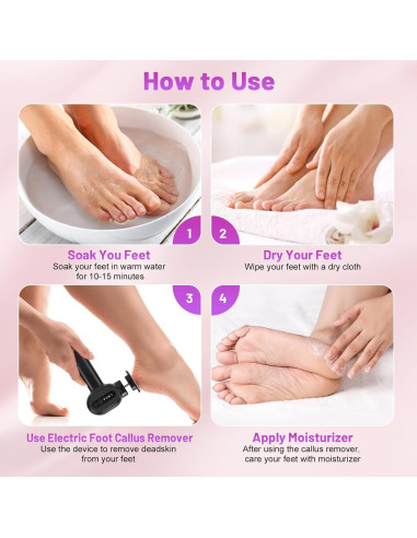 Removedor de Callos Eléctrico Recargable FVNANL 2 en 1