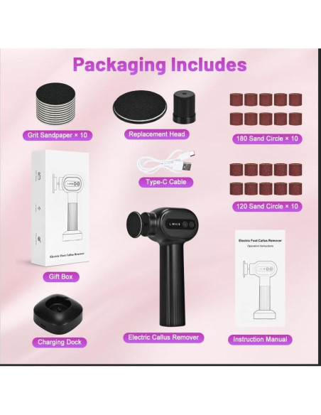 Removedor de Callos Eléctrico Recargable FVNANL 2 en 1