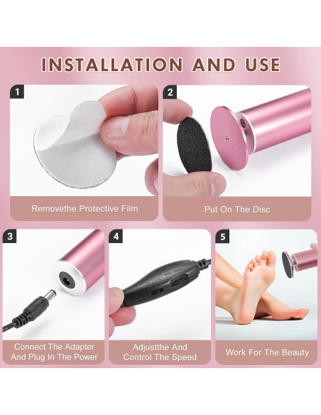 Removedor de Callos Eléctrico Seyoagain con 60 Discos de Lija