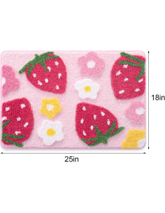 Alfombra de baño rosa Anybar 45.72x63.5 cm antideslizante 2