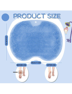 Exfoliador de pies y espalda SHBLOMK con ventosas antideslizantes 2