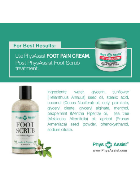 Exfoliante para Pies PhysAssist 227 g - Árbol de Té y Menta Exfoliante para Pies PhysAssist 227 g - Árbol de Té y Menta