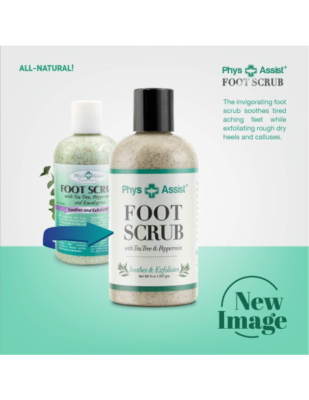 Exfoliante para Pies PhysAssist 227 g - Árbol de Té y Menta Exfoliante para Pies PhysAssist 227 g - Árbol de Té y Menta