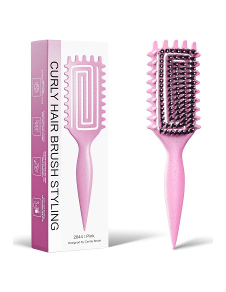 Cepillo Definidor de Rizos Weldilgit Rosa - Suave y Desenredante