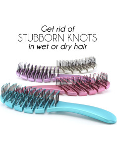 Cepillo Desenredante Suave Earth & I Verde Azulado 21cm 2