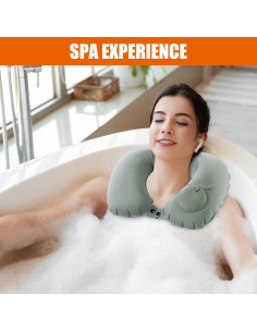 Almohada Inflable para Cuello MABOZOO Gris 40x28cm 2