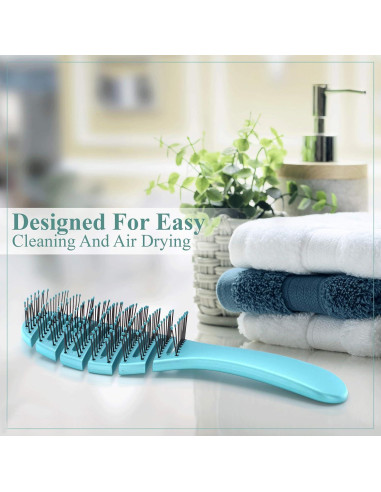 Cepillo Desenredante Suave Earth & I Verde Azulado 21cm