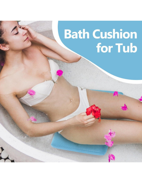 Cojín de Baño MABOZOO con Ventosas Antideslizantes Azul