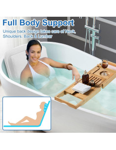 Almohada de Baño Completo Chsuiwe con Ventosas Antideslizantes 2