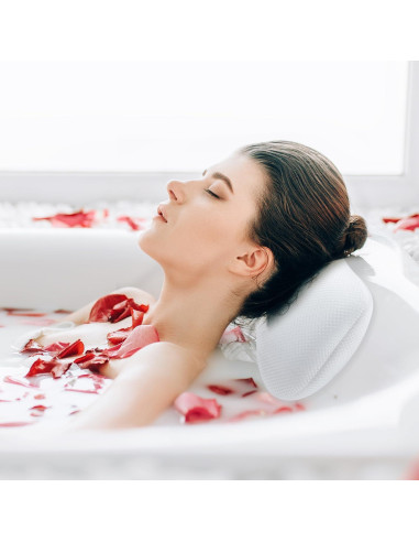 Almohada para Jacuzzi Vanstormy - 2 Unidades, Antideslizante, Blanca