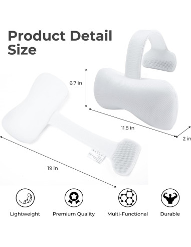 Almohada para Jacuzzi Vanstormy - 2 Unidades, Antideslizante, Blanca