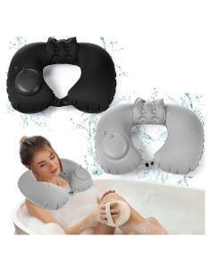 2 Almohadas Inflables de Baño Colingmill - Ajustables, 40.6x27.9cm
