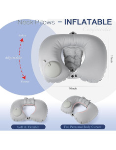 2 Almohadas Inflables de Baño Colingmill - Ajustables, 40.6x27.9cm 2