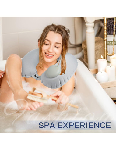 2 Almohadas Inflables de Baño Colingmill - Ajustables, 40.6x27.9cm