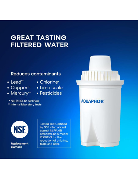 Jarra de Filtro Aquaphor Opal 12 Tazas Negra con Filtro B15