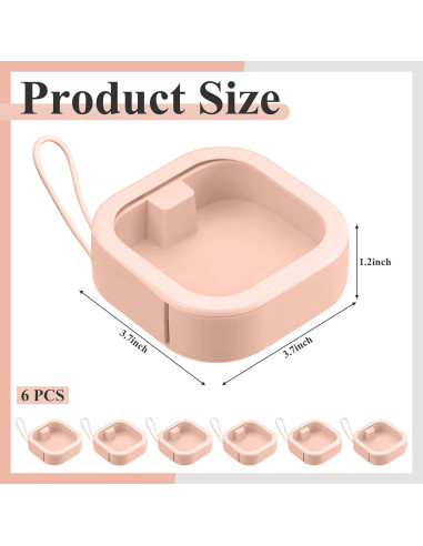 Organizador de Gomas de Pelo Kathfly 6 Piezas Rosa