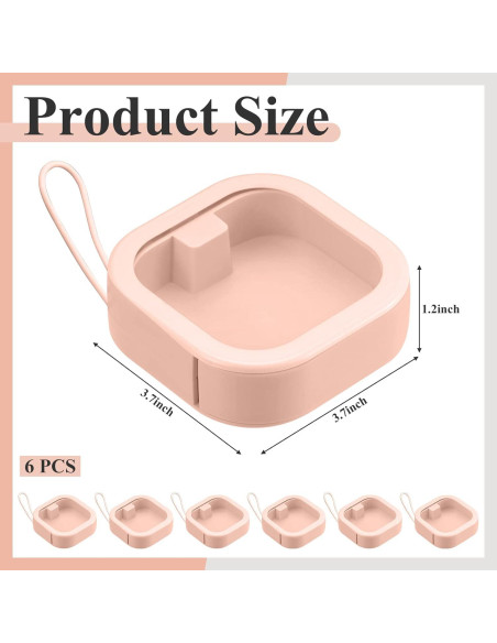 Organizador de Gomas de Pelo Kathfly 6 Piezas Rosa