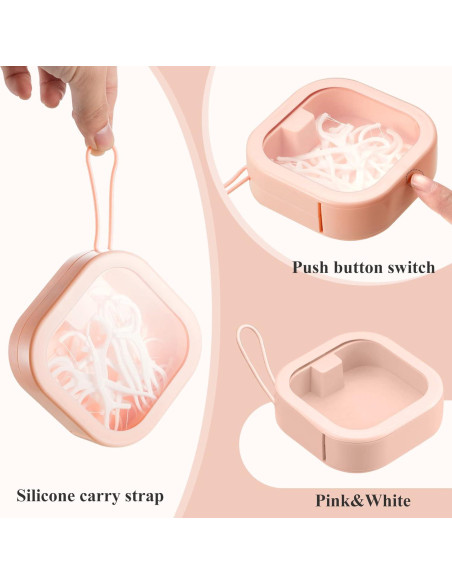 Organizador de Gomas de Pelo Kathfly 6 Piezas Rosa