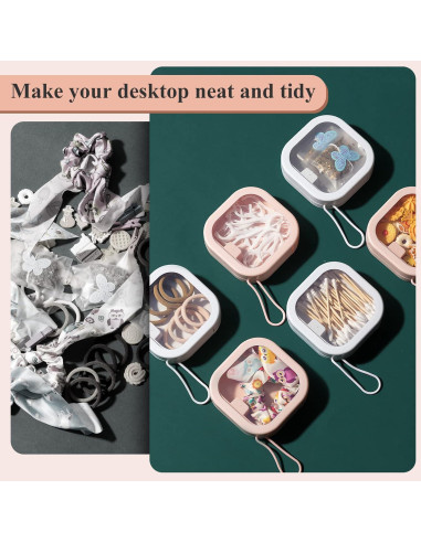 Organizador de Gomas de Pelo Kathfly 6 Piezas Rosa