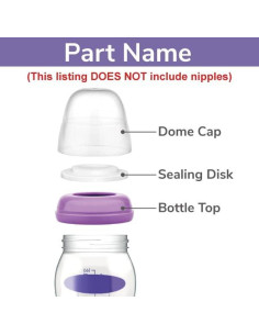 Tapa de cúpula de botella Maymom, 4 unidades, compatible Lansinoh 2