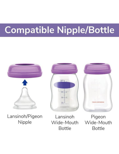 Tapa de cúpula de botella Maymom, 4 unidades, compatible Lansinoh