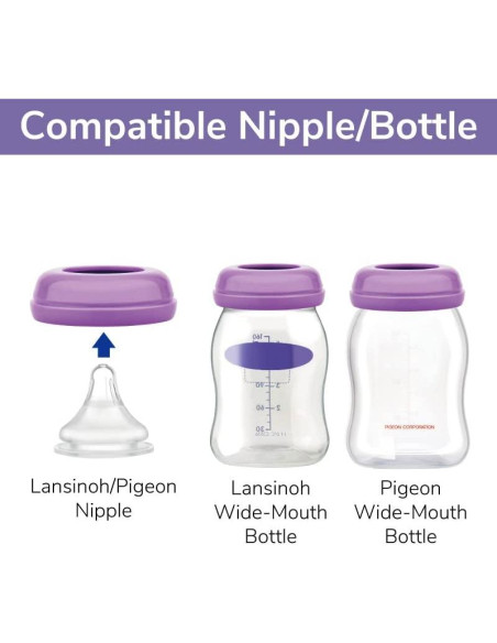 Tapa de cúpula de botella Maymom, 4 unidades, compatible Lansinoh