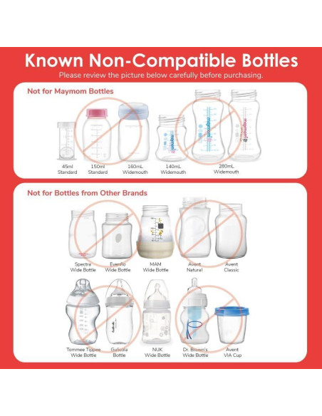 Tapa de cúpula de botella Maymom, 4 unidades, compatible Lansinoh