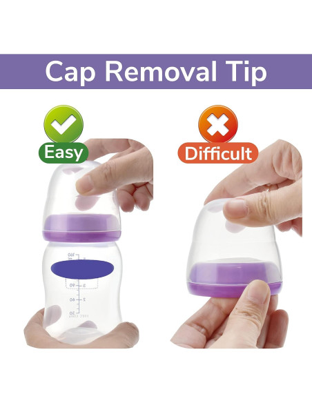 Tapa de cúpula de botella Maymom, 4 unidades, compatible Lansinoh