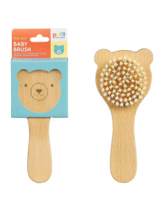Cepillo de cabello para bebés Petit Collage - Madera de haya, diseño oso